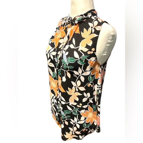 LOFT Tropical Floral Sleeveless Keyhole Blouse size s - Picture 1 of 7